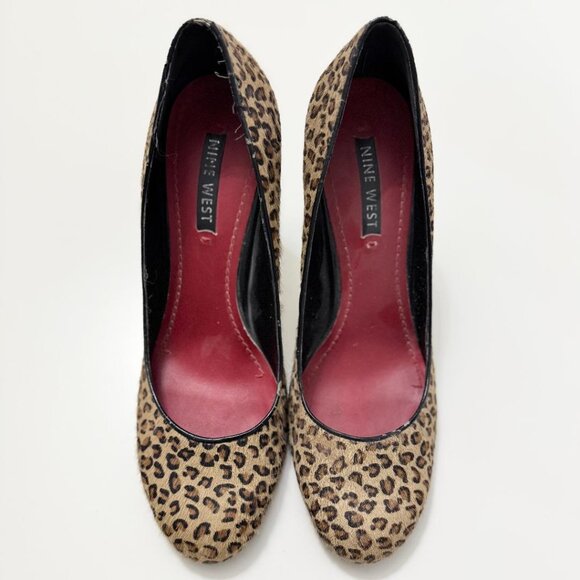Women's Leopard Print Stiletto Pumps Heels by Nine West, Size 7 - Picture 1 of 6